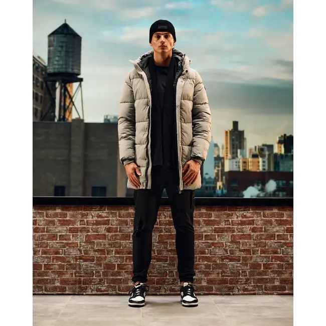 Malelions Malelions Men Mid Length Puffer Jacket Grey