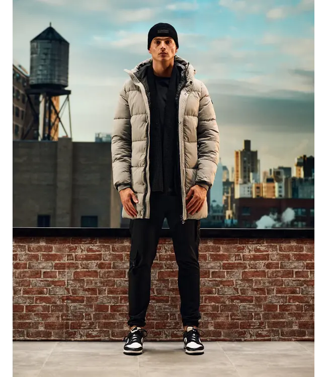 Malelions Malelions Men Mid Length Puffer Jacket Grey