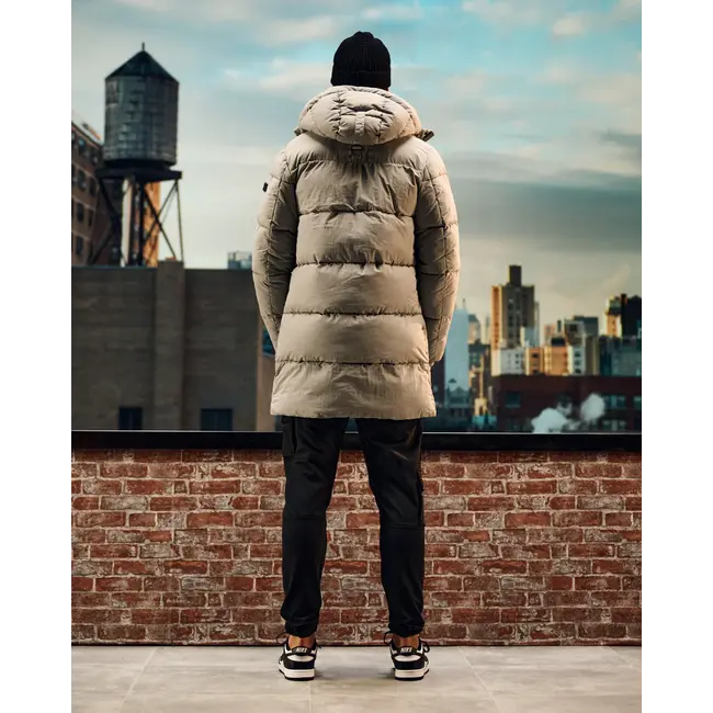 Malelions Malelions Men Mid Length Puffer Jacket Grey