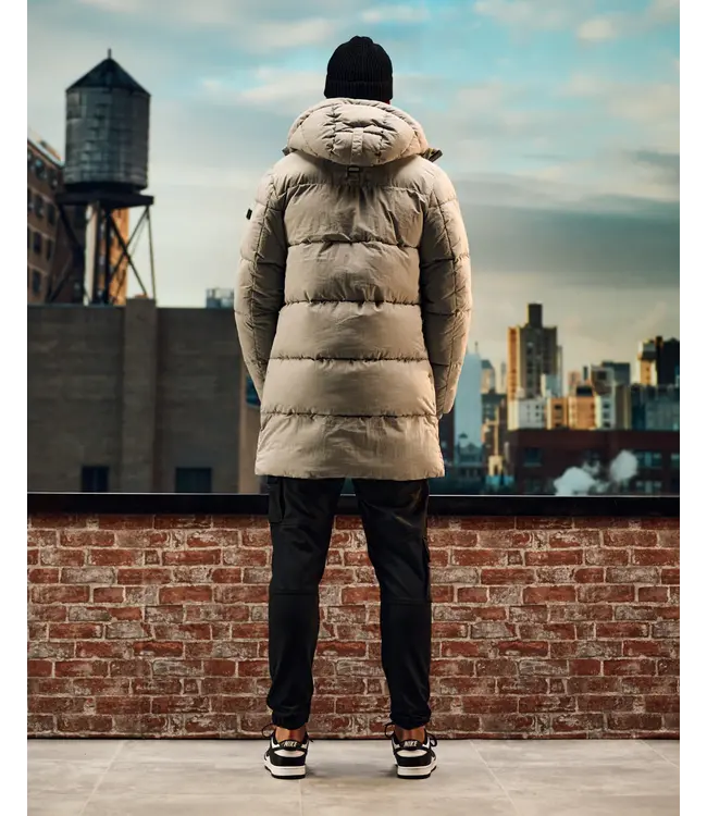 Malelions Malelions Men Mid Length Puffer Jacket Grey