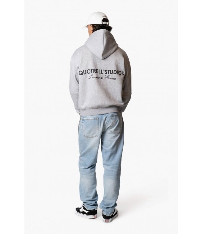 Quotrell Quotrell Studios Zip Hoodie Grey Melee/Black