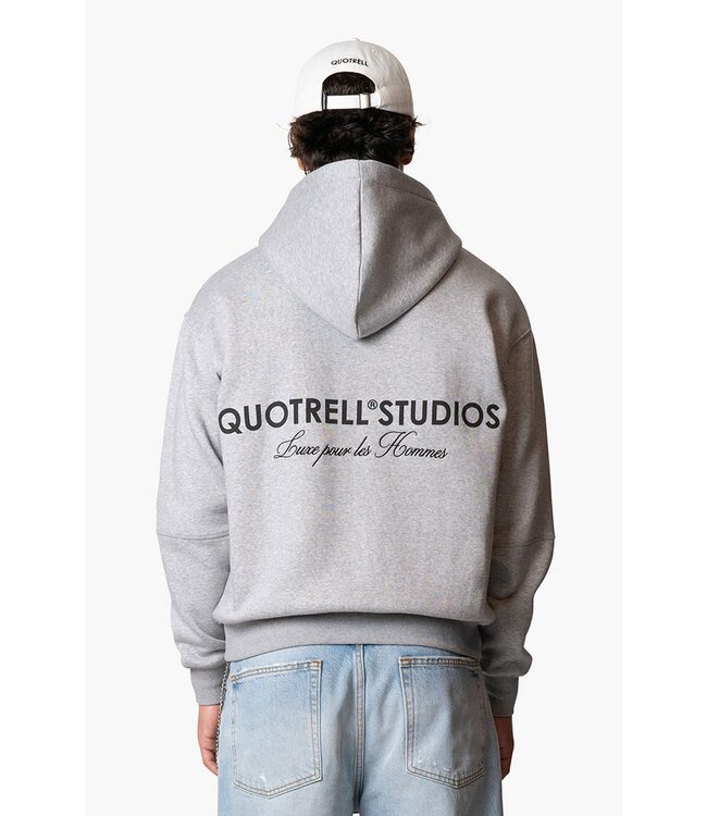 Quotrell Quotrell Studios Zip Hoodie Grey Melee/Black