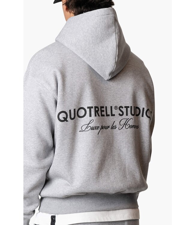 Quotrell Quotrell Studios Zip Hoodie Grey Melee/Black