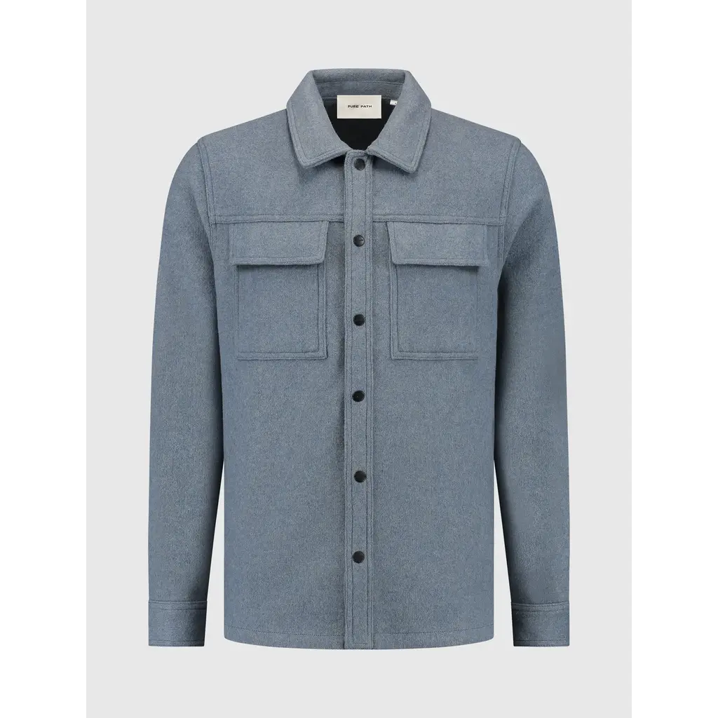 PurePath (by PureWhite) PurePath 24030203 Flannel Overshirt Blue