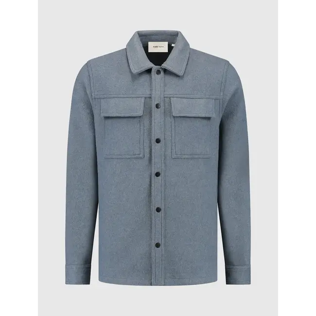 PurePath (by PureWhite) PurePath 24030203 Flannel Overshirt Blue