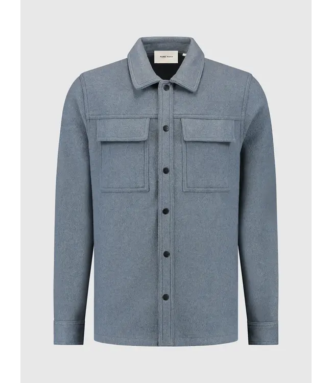 PurePath (by PureWhite) PurePath 24030203 Flannel Overshirt Blue