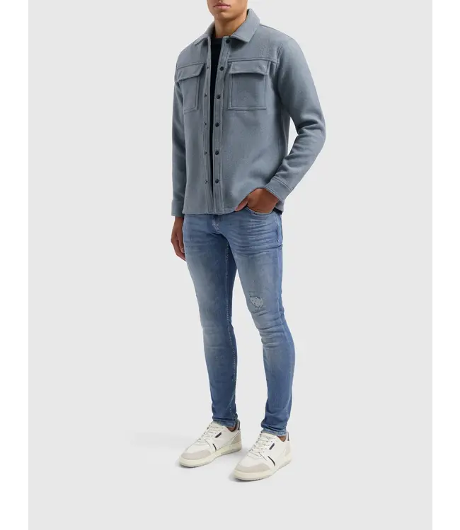 PurePath (by PureWhite) PurePath 24030203 Flannel Overshirt Blue