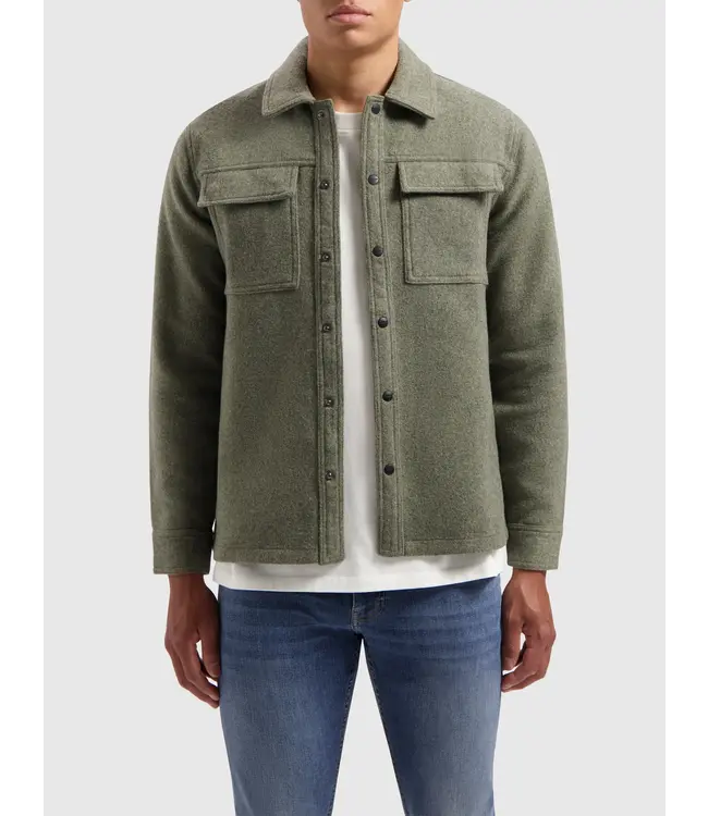 PurePath (by PureWhite) PurePath 24030203 Flannel Overshirt Army Green
