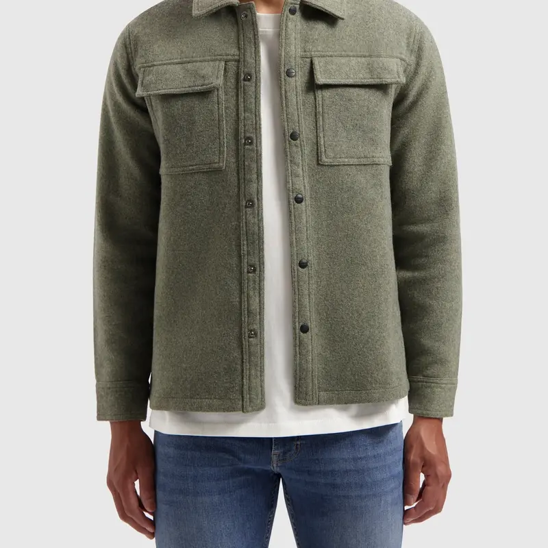 PurePath (by PureWhite) PurePath Flannel Overshirt Army Green