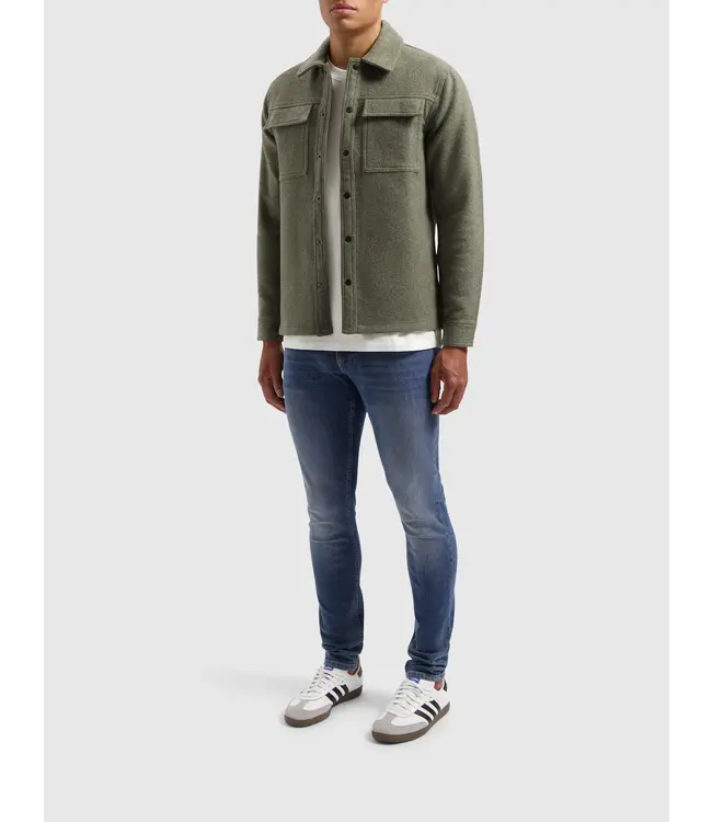 PurePath (by PureWhite) PurePath 24030203 Flannel Overshirt Army Green