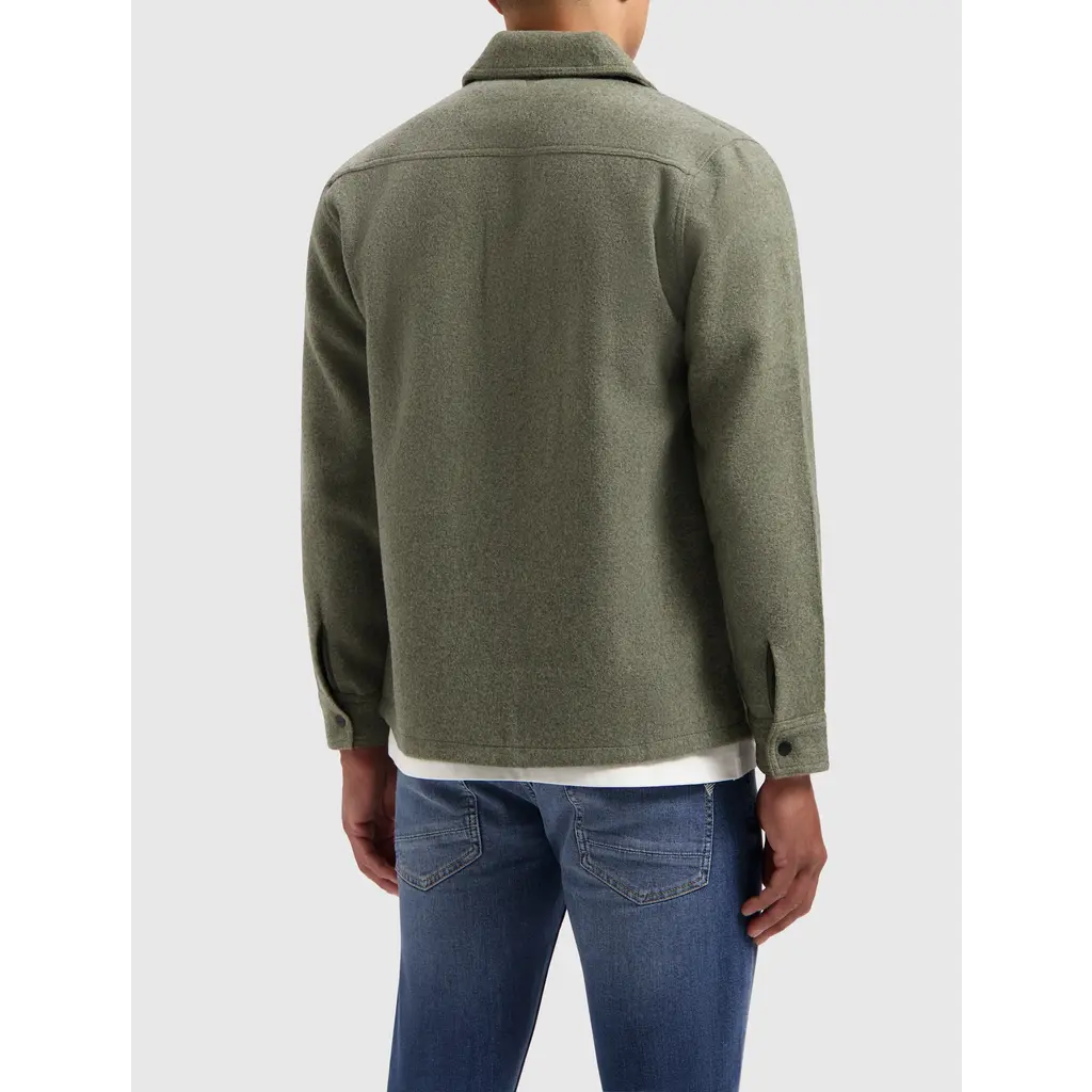 PurePath (by PureWhite) PurePath 24030203 Flannel Overshirt Army Green