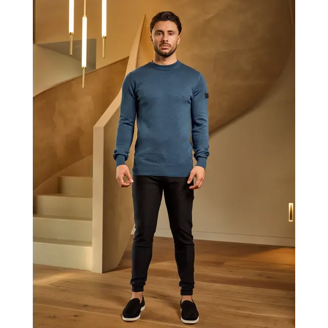 Malelions Malelions Men Knitted Crewneck Blue Slate