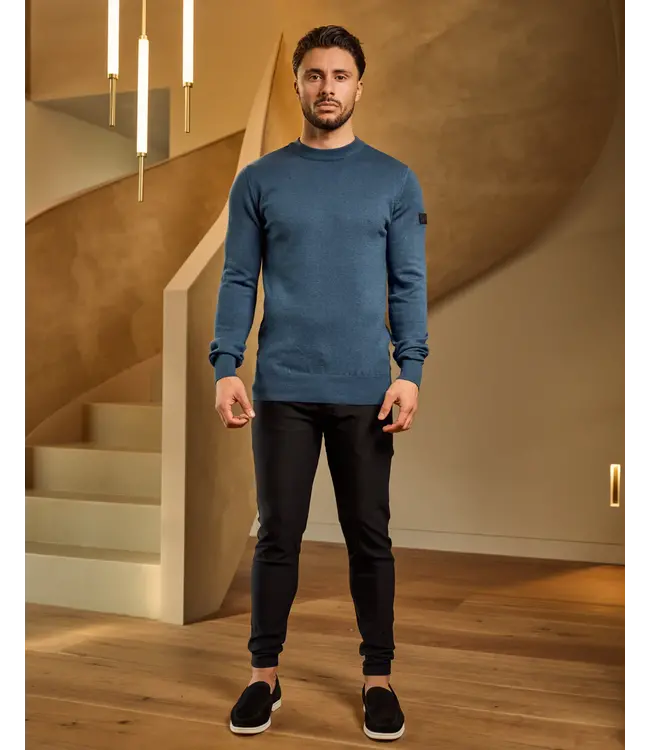 Malelions Malelions Men Knitted Crewneck Blue Slate