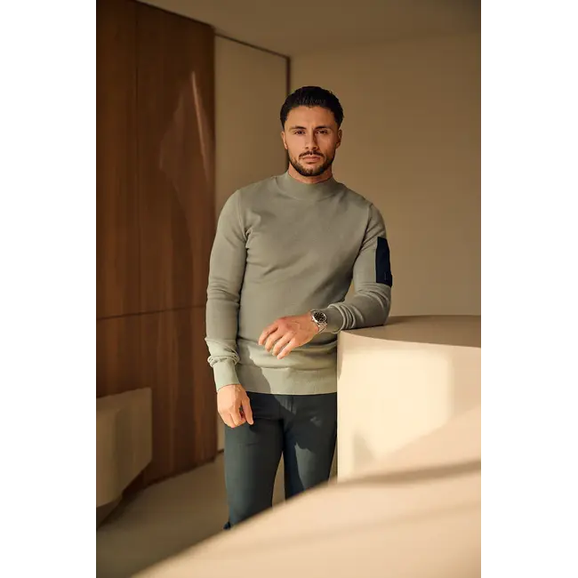 Malelions Malelions Men Knitted Pocket Sweater Dry Sage