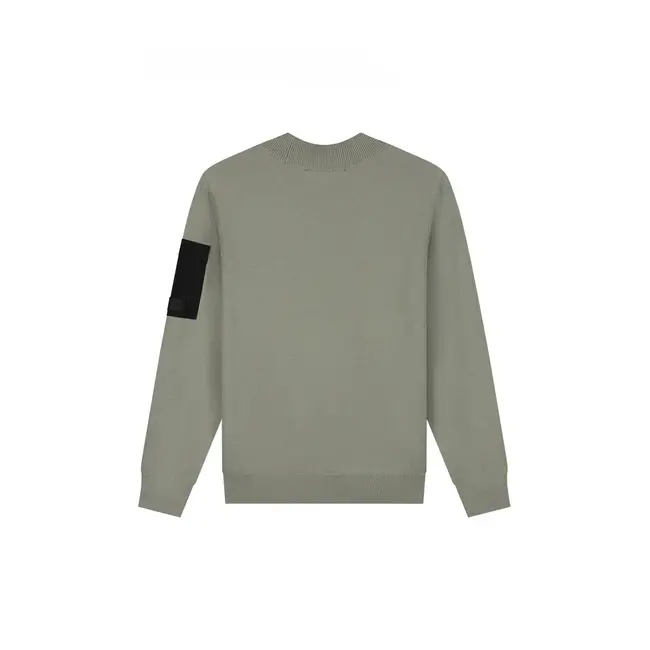 Malelions Malelions Men Knitted Pocket Sweater Dry Sage