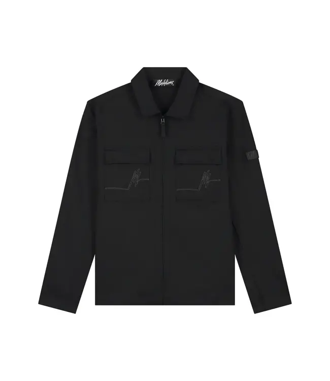 Malelions Malelions Men Zip Overshirt Black