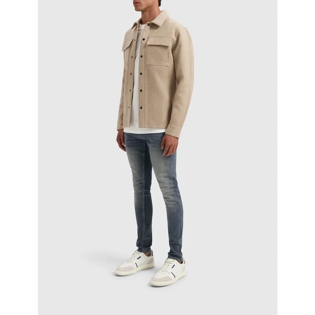 PurePath (by PureWhite) PurePath 24030203 Flannel Overshirt Sand