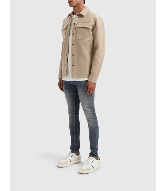 PurePath (by PureWhite) PurePath 24030203 Flannel Overshirt Sand