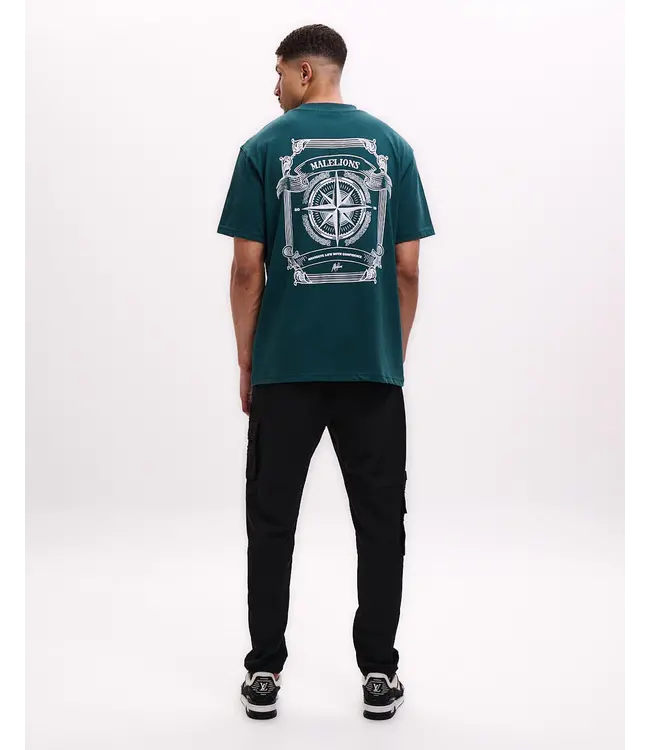 Malelions Malelions Men Compass T-Shirt Petrol Green