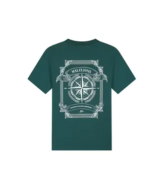 Malelions Malelions Men Compass T-Shirt Petrol Green