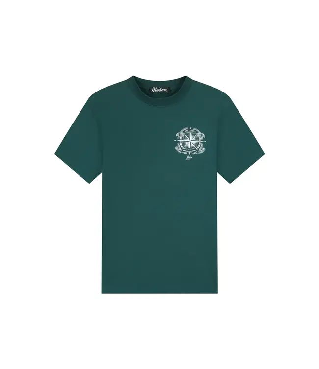 Malelions Malelions Men Compass T-Shirt Petrol Green