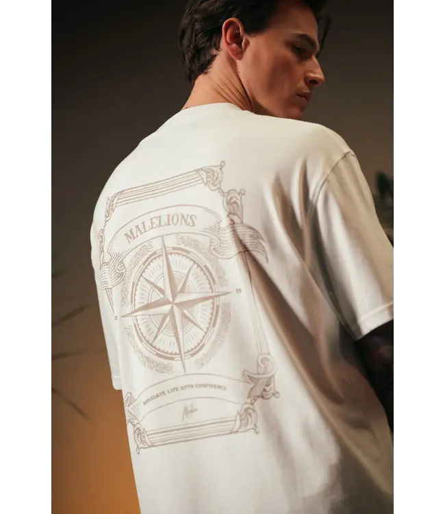 Malelions Malelions Men Compass T-Shirt White