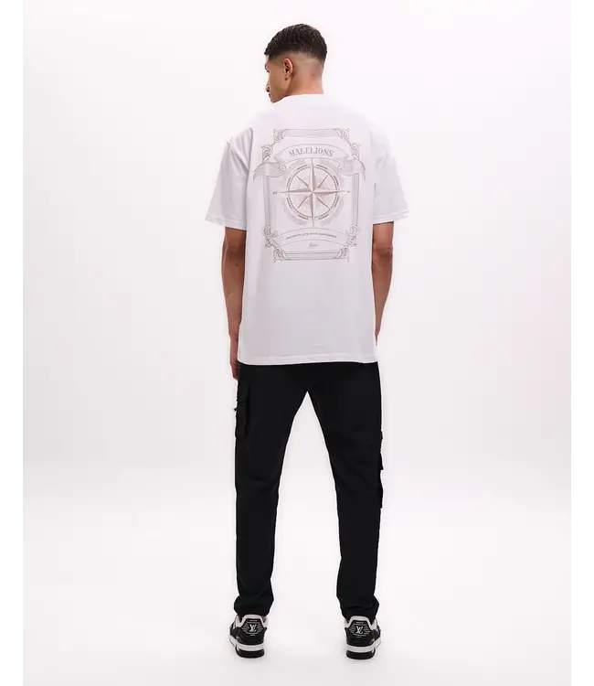 Malelions Malelions Men Compass T-Shirt White