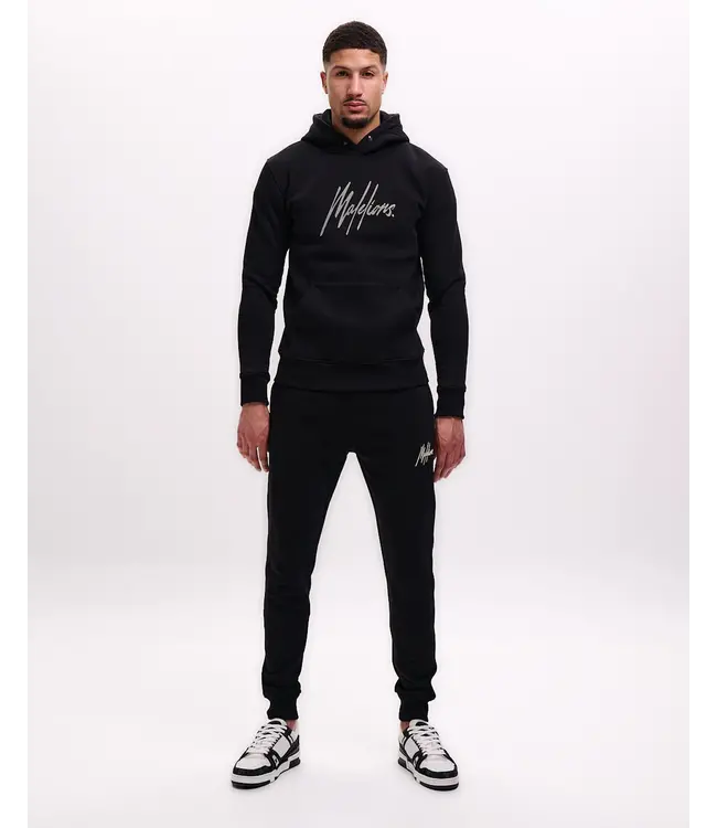 Malelions Malelions Men Striped Signature Hoodie Black