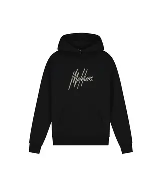 Malelions Malelions Men Striped Signature Hoodie Black