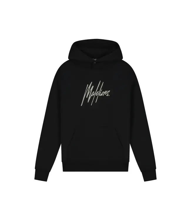 Malelions Malelions Men Striped Signature Hoodie Black