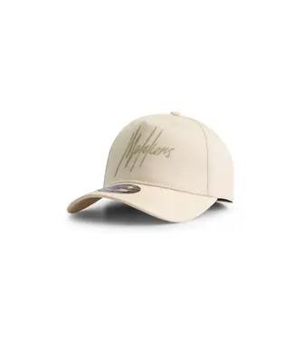 Malelions Malelions Men Striped Signature Logo Cap Beige
