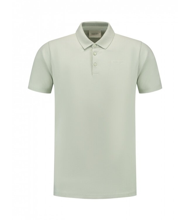 PurePath (by PureWhite) PurePath 25010121 Essential Wordmark Polo Light Green - Regular Fit
