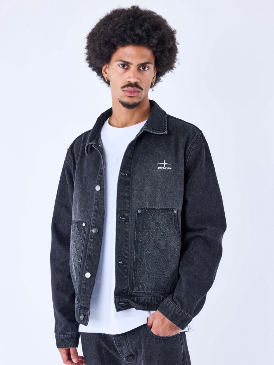Project x Paris 2593003 Denim Jacket Black - Get Well Jeans Den Haag