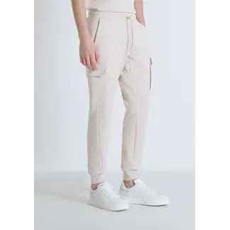 Antony Morato Antony Morato REGULAR FIT COTTON BLEND SWEATPANTS WITH RUBBERISED LOGO Paper