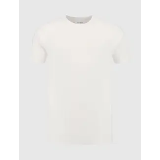 PurePath (by PureWhite) PurePath Vertical Striped Knitwear T-Shirt Off White - Regular Fit