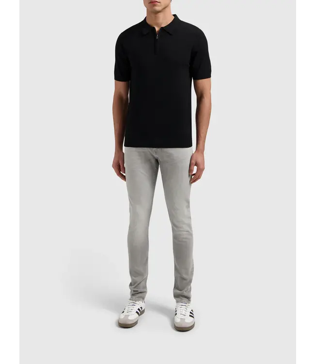 PurePath (by PureWhite) PurePath 25010801 Half-Zip Knitwear Polo Black - Regular Fit