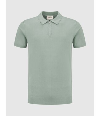 PurePath (by PureWhite) PurePath Half-Zip Knitwear Polo Army Green - Regular Fit