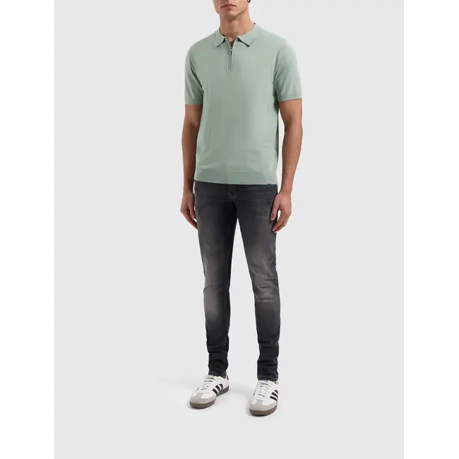 PurePath (by PureWhite) PurePath 25010801 Half-Zip Knitwear Polo Army Green - Regular Fit