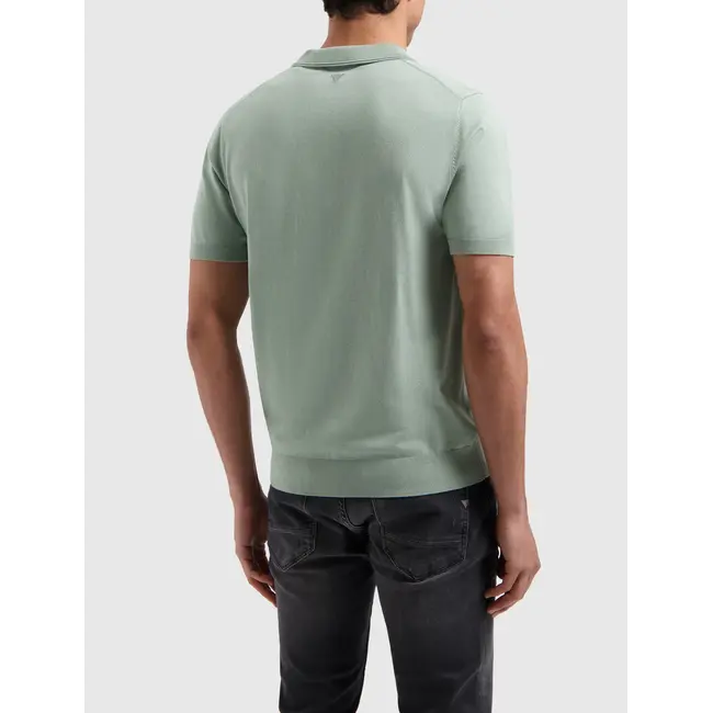 PurePath (by PureWhite) PurePath 25010801 Half-Zip Knitwear Polo Army Green - Regular Fit