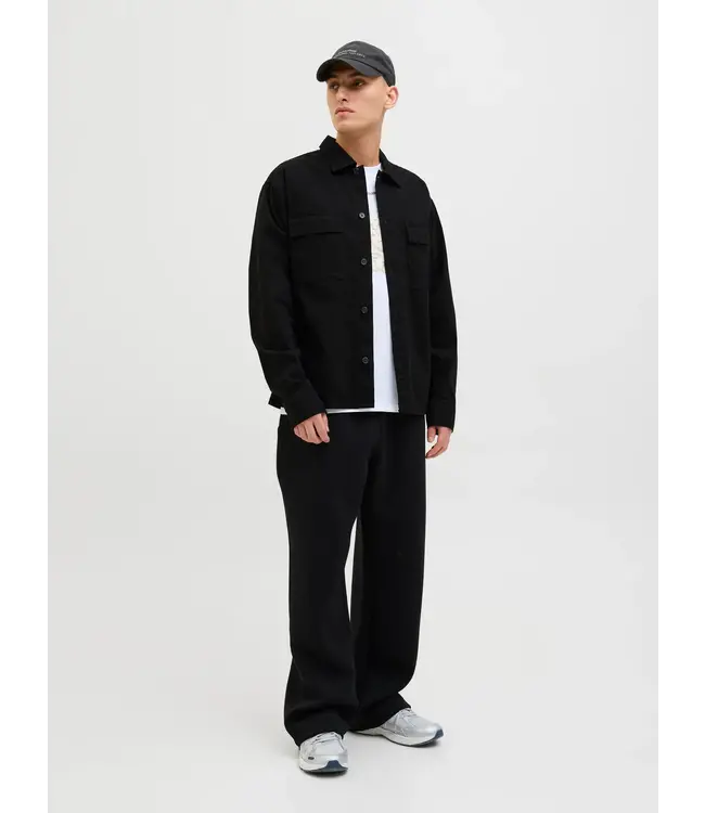 Jack & Jones Jack & Jones 12272837 JCOTARMAC RIPSTOP OVERSHIRT LS BLACK - Regular Fit