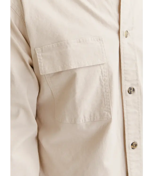 Jack & Jones Jack & Jones 12272837 JCOTARMAC RIPSTOP OVERSHIRT LS MOONBEAM - Regular Fit