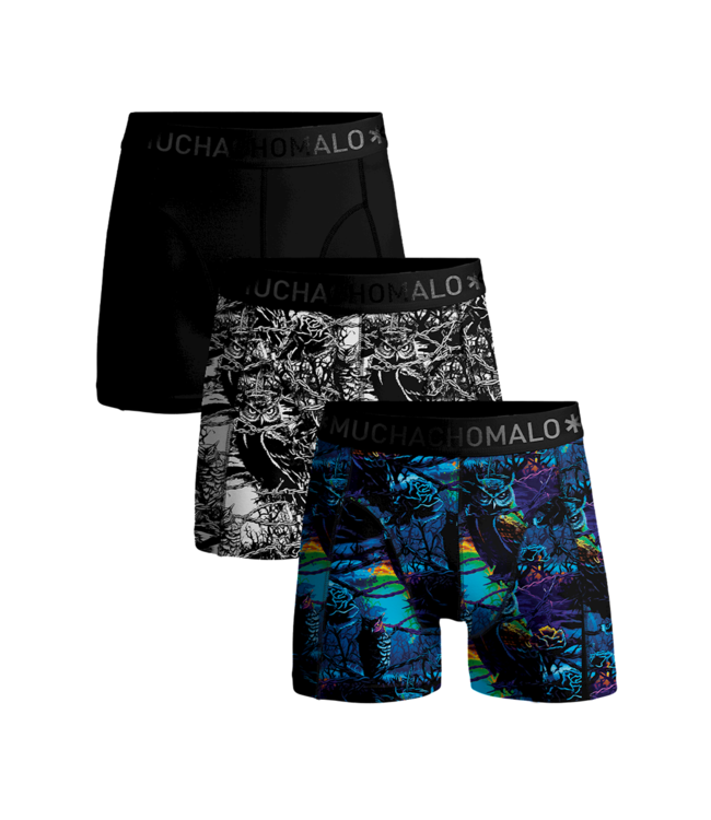 Muchachomalo Muchachomalo U-BARBWIREOWL1010-01 COTTON 3-PACK 210GR