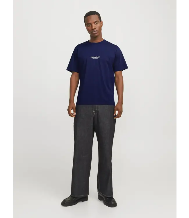 Jack & Jones Jack & Jones 12240121 JORVESTERBRO TEE SS CREWNECK NOOS OCEAN CAVERN