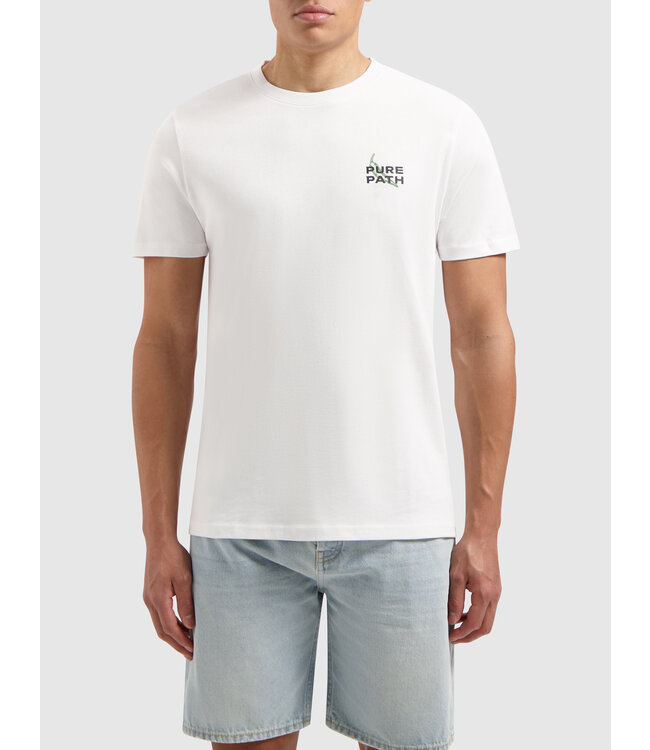 PurePath (by PureWhite) PurePath 25010104 Picante T-shirt White - Regular Fit