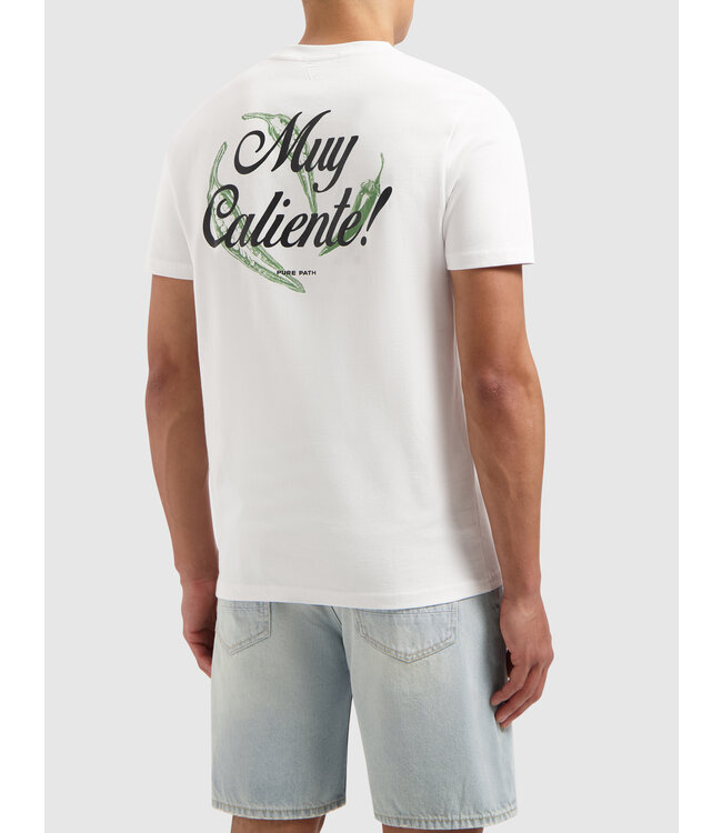 PurePath (by PureWhite) PurePath 25010104 Picante T-shirt White - Regular Fit