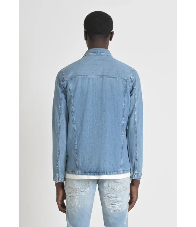 Antony Morato Antony Morato MMSL00738-FA700130 SHIRT DAN REGULAR FIT IN BLUE DENIM