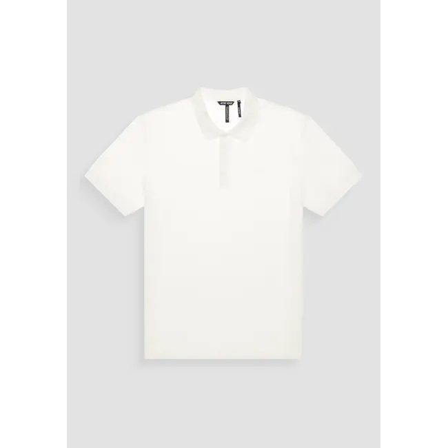 Antony Morato Antony Morato MMKS02479-FA140281 POLO SLIM FIT IN MERCERIZED DOBBY COTTON FABRIC GEOMETRIC MOTIF WITH RUBBER INJECTION LOGO PRINT Cream - Slim Fit