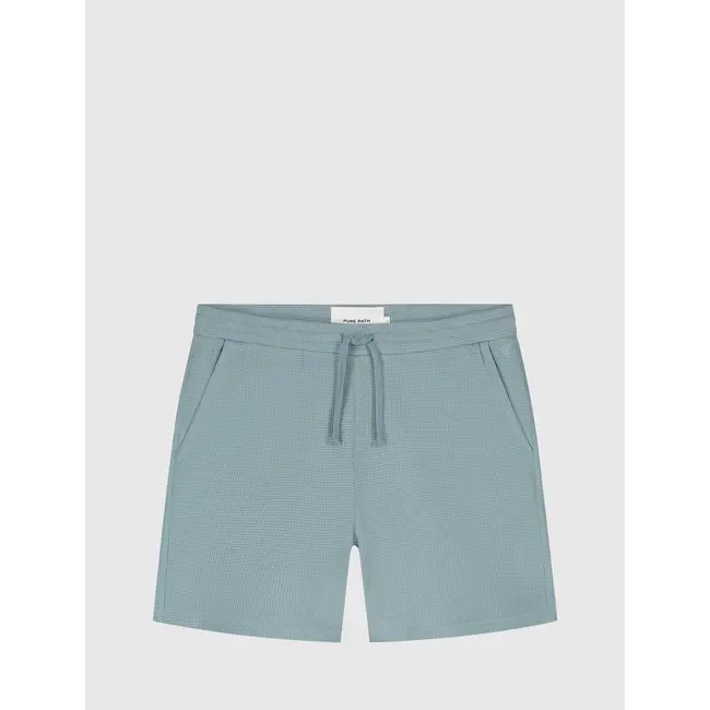 PurePath (by PureWhite) PurePath 25010523 Waffle Shorts Blue Grey - Regular Fit