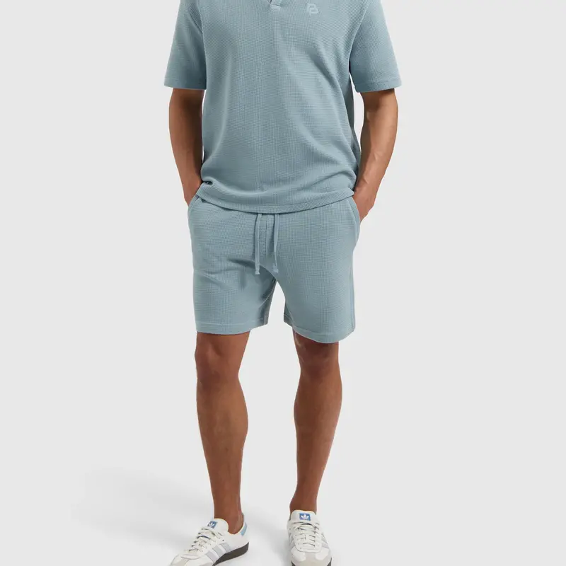 PurePath (by PureWhite) PurePath Waffle Shorts Blue Grey - Regular Fit