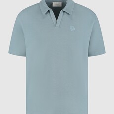 PurePath (by PureWhite) PurePath 25010123 Initials Waffle Polo Blue Grey - Loose Fit
